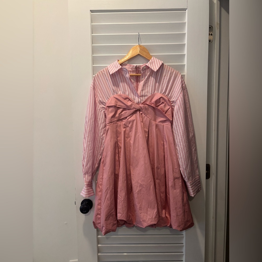 ANTHROPOLOGIE Mare Mare Layered Twofer Bubble Mini Shirt Dress Size XS - Picture 6 of 11